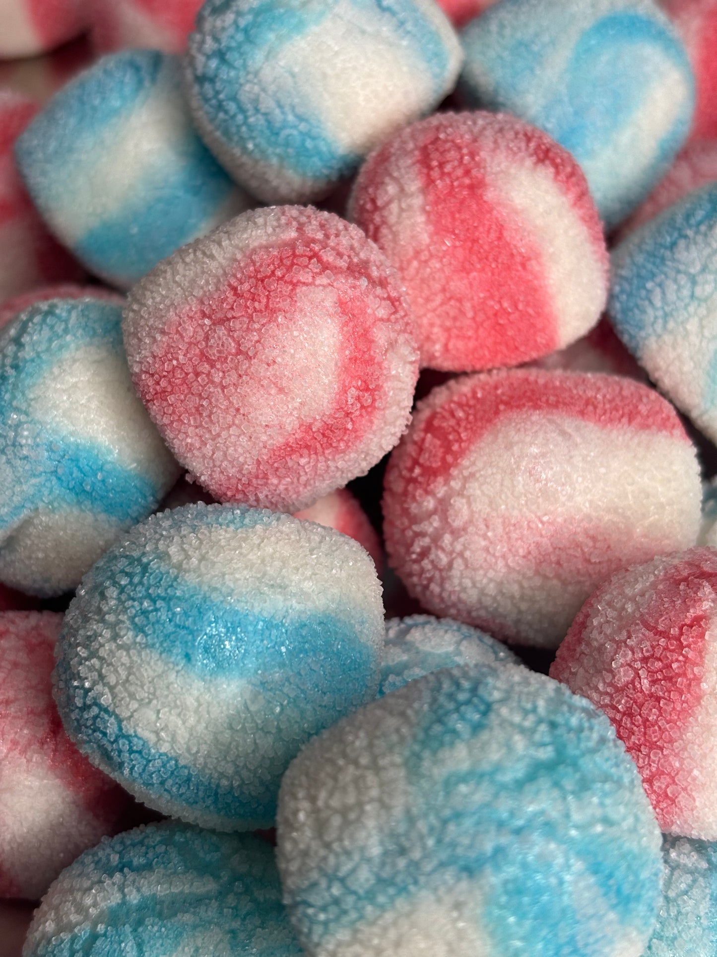 Spirales sucrées fraise et framboise bleu