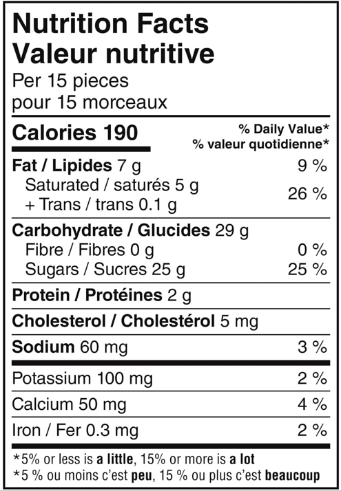 M&M au caramel